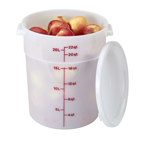 Cambro Cambro 22 qt. White Polyethylene Round Cover RFSC12148 - main